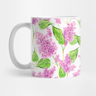 Pink watercolor lilac flowers Mug